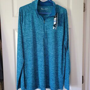 Under Armour Mens 1/4 Zip Pullover HeatGear Mock Neck Long Sleeve